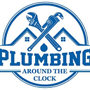 Plumbing around the clock logo