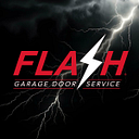 Flash garage door service logo