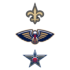 New Orleans Saints and Pelicans logo