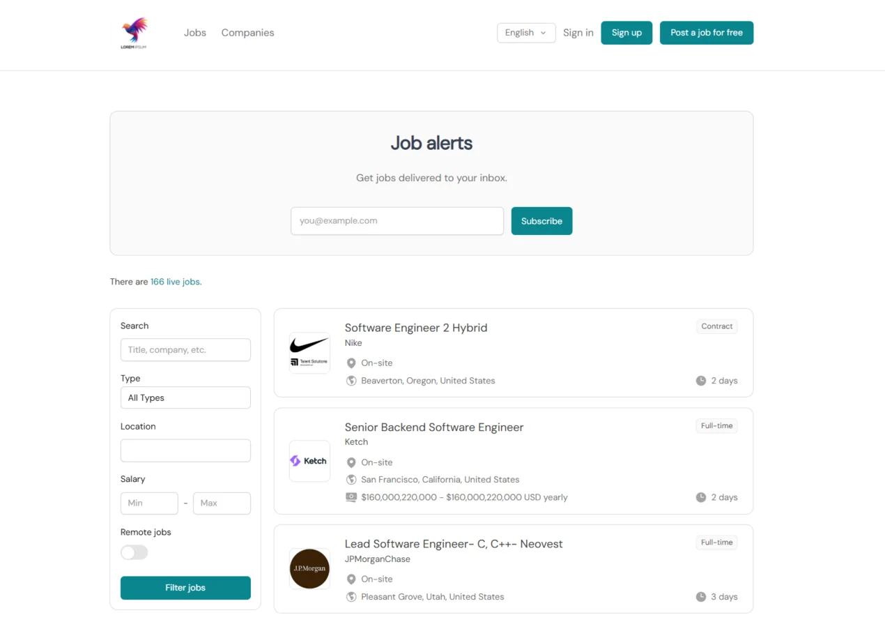 Job Boardly — jobs management dashboard
