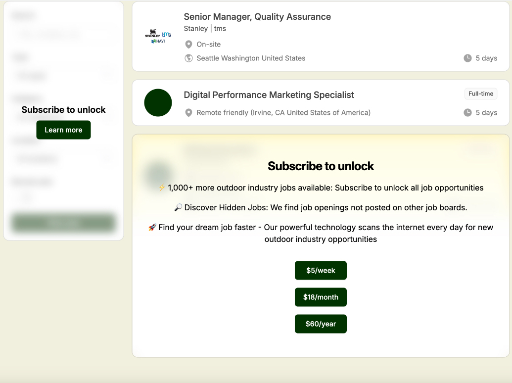 Job Boardly monetisation — paywall